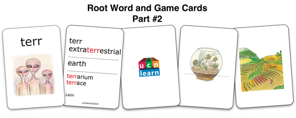 Root word and game cards